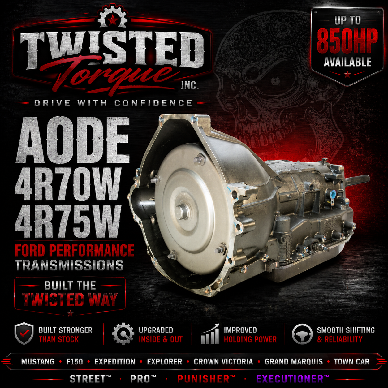 Twisted Street™ AODE 4R70 4R75 Transmissions